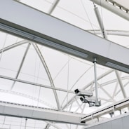 white surveillance camera