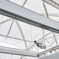 white surveillance camera