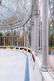 a skateboarder is skating on an ice rink