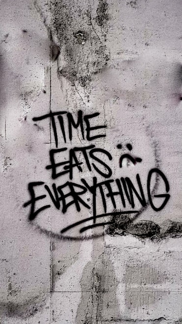 time eats everything wall art