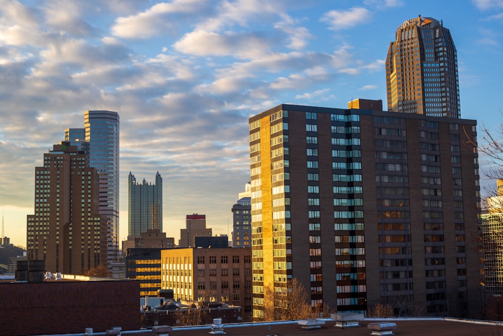 architectural photography of city buildings