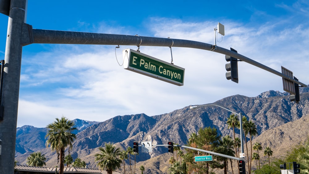 E. Palm Canyon signage