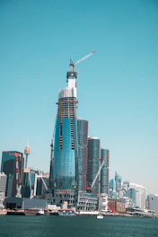 A panoramic view of a modern high-rise under construction in Jeddah.