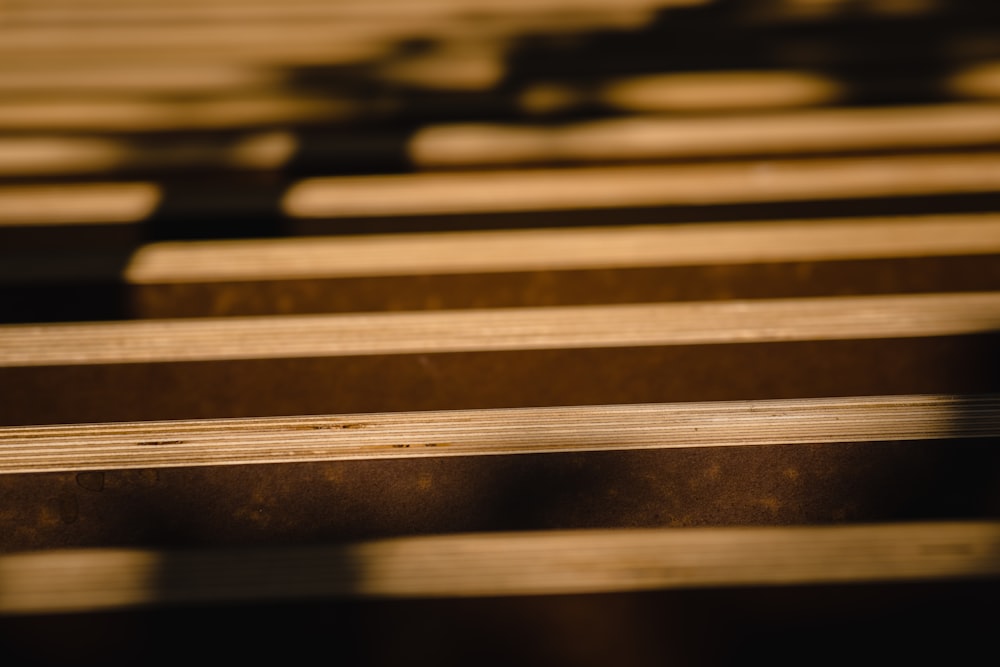 row of brown wood planks
