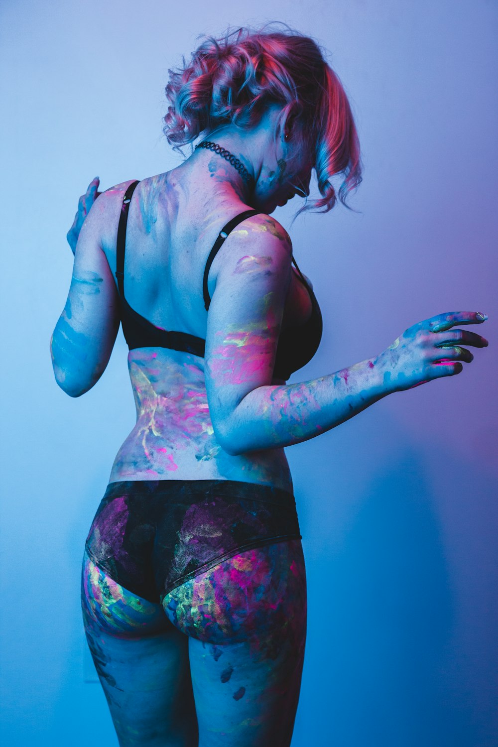 women's blue body paint free image