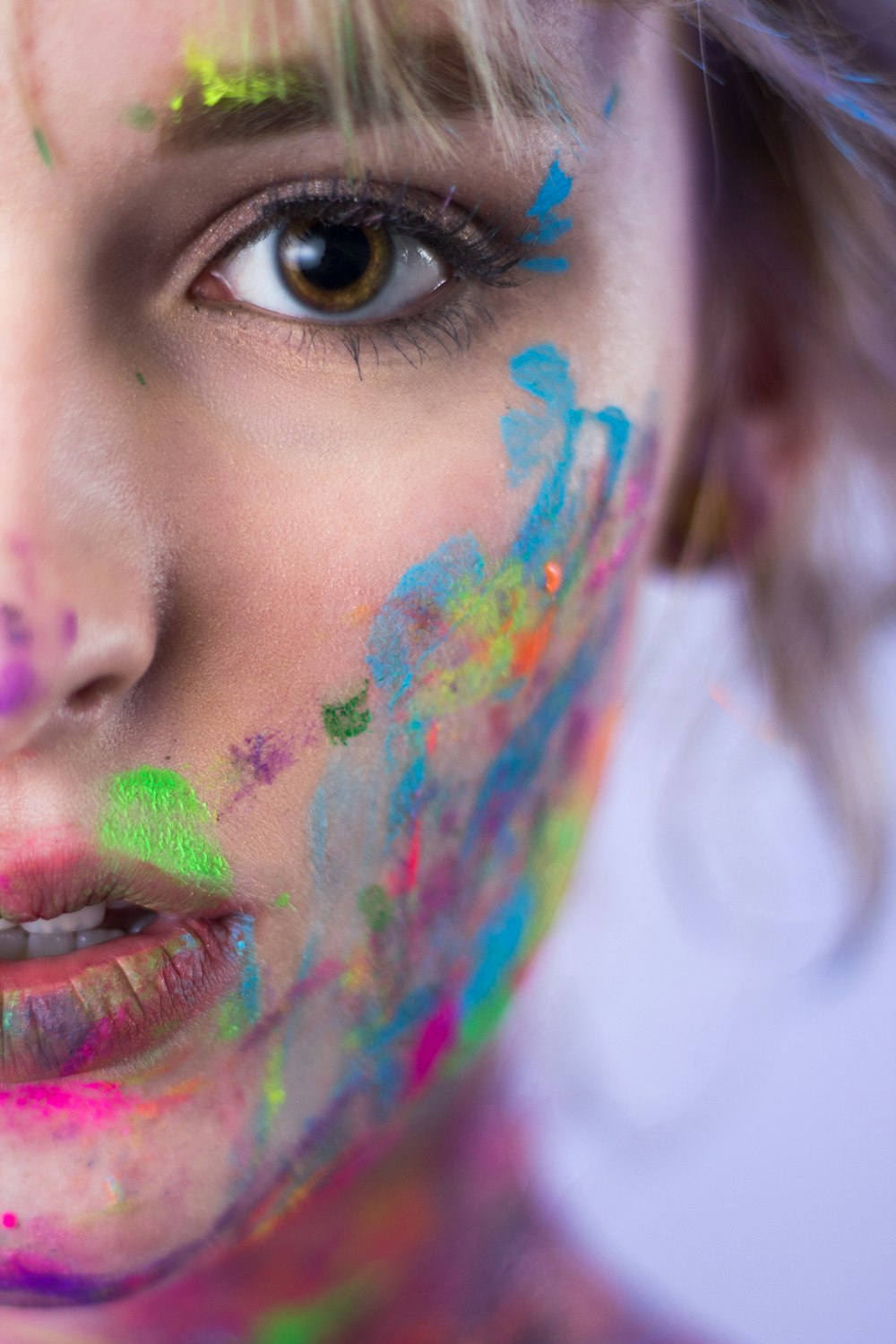 woman with face paint