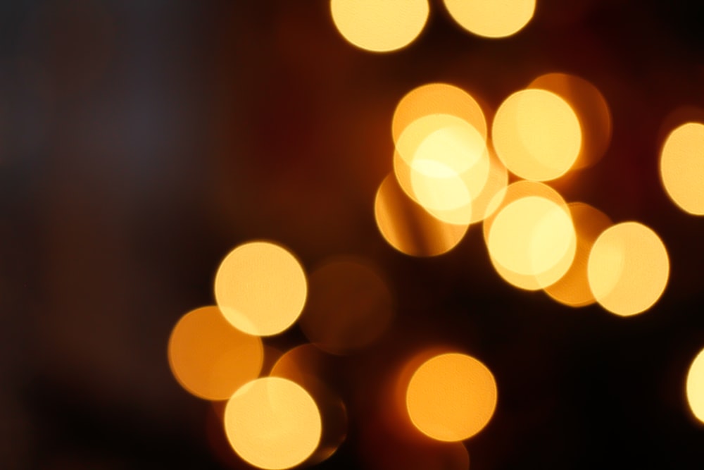 bokeh photography of lights