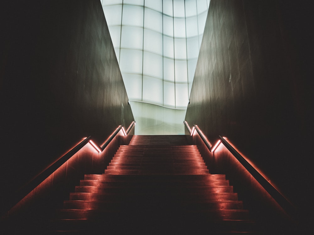 shallow focus photo of stairs