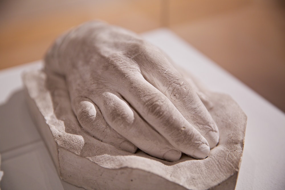 hand sculptured on surface
