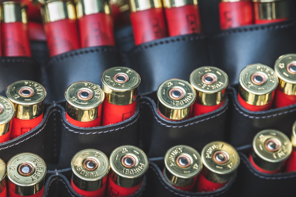 bullets on leather case