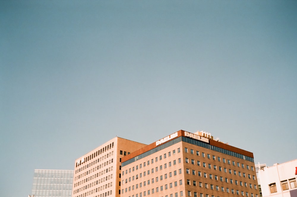 concrete building under gray sky