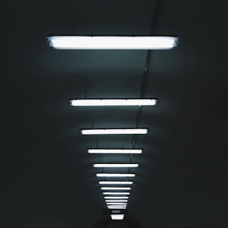 white fluorescent lamps