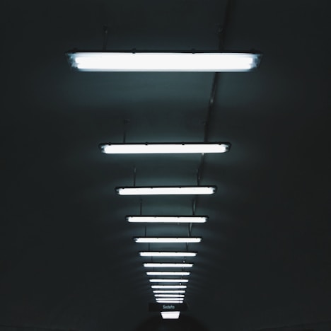 white fluorescent lamps