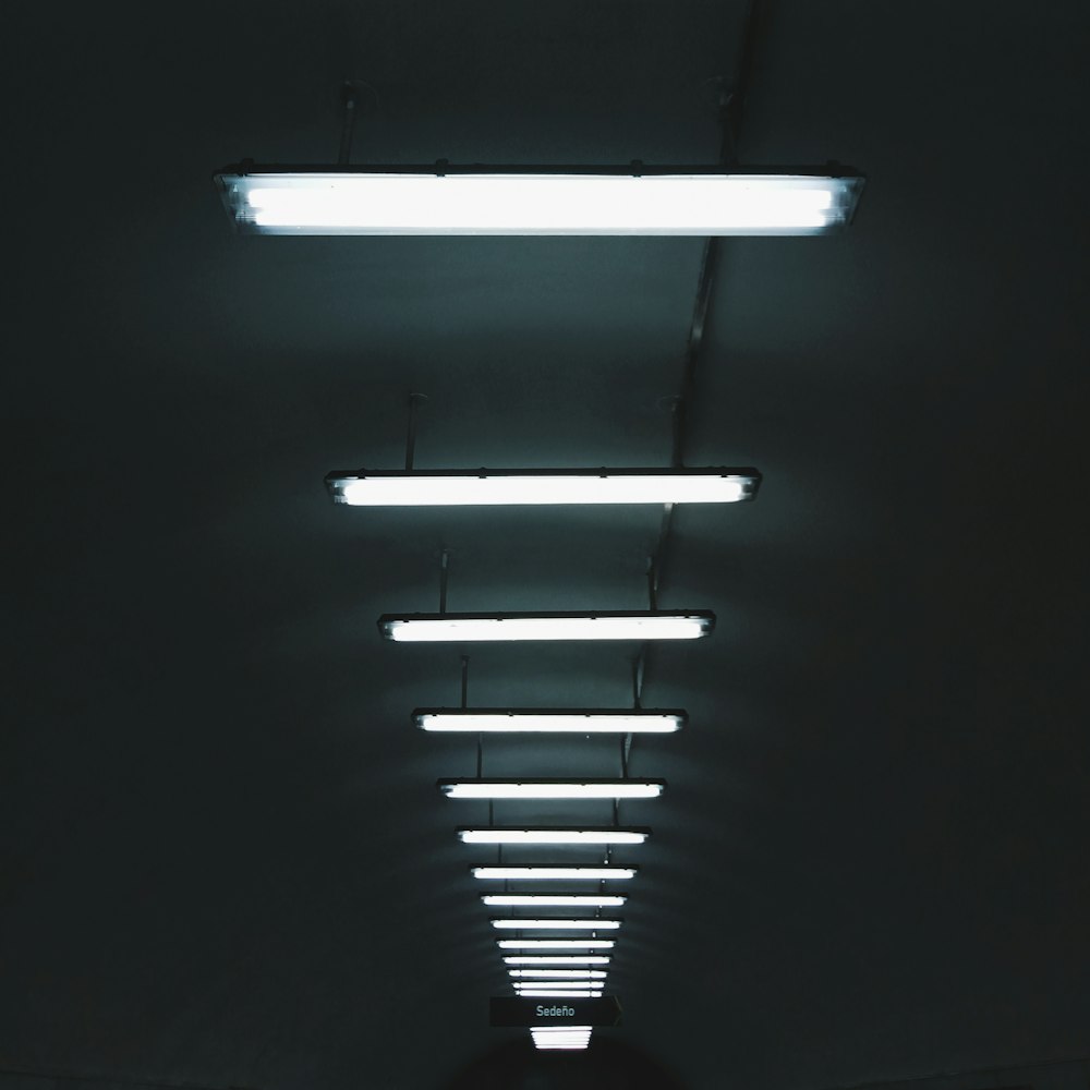 white fluorescent lamps