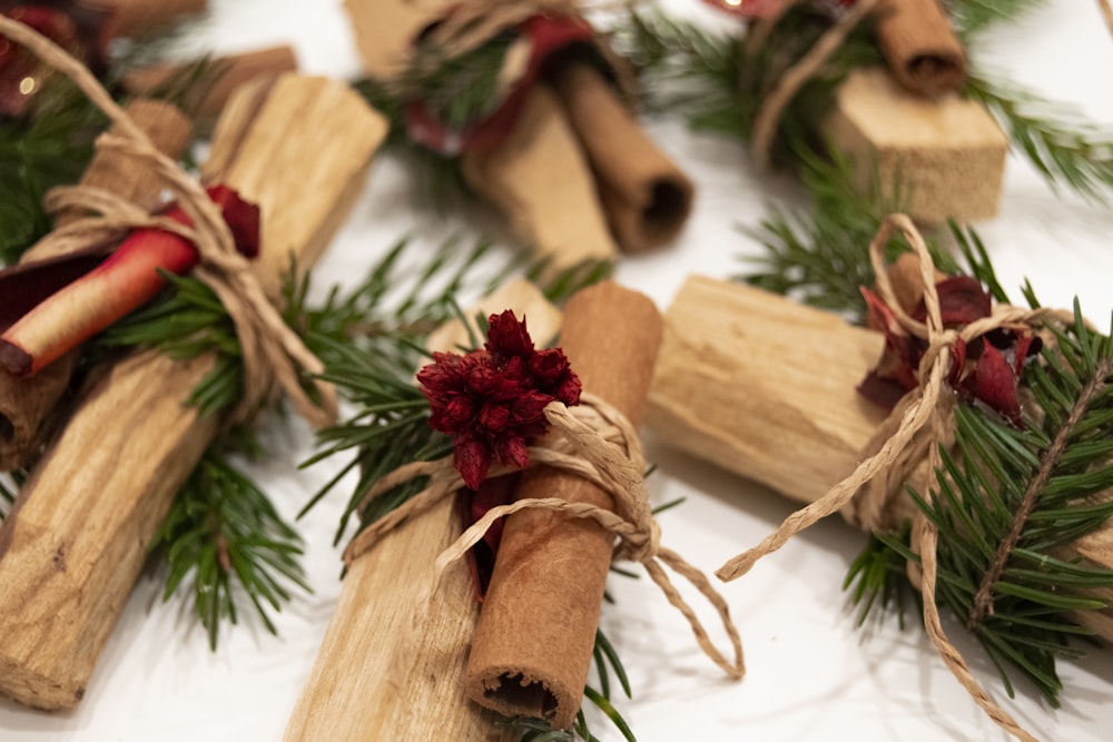 closeup photo of Christmas decors