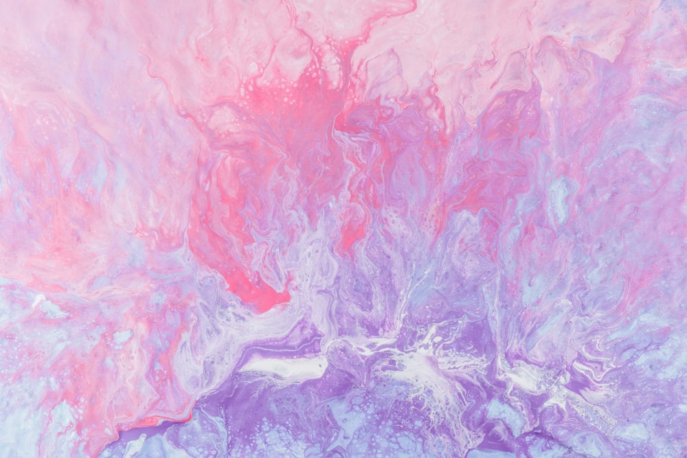 Pintura abstracta rosa y púrpura