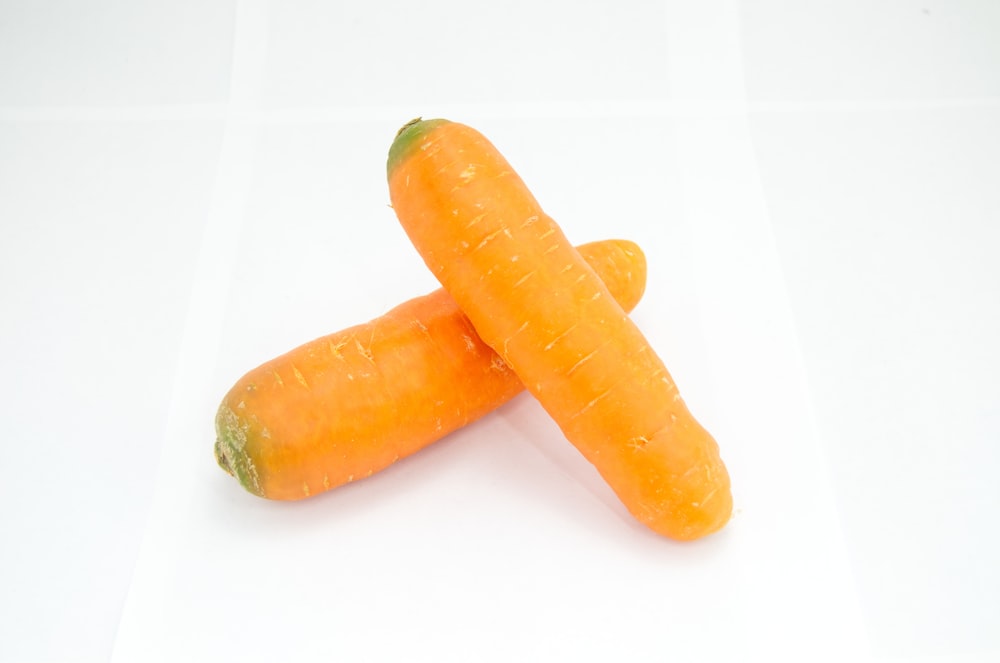 two orange carrots