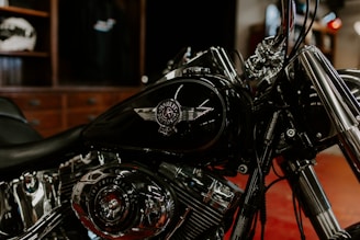 black chopper motorcycle