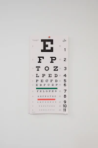 Prueba de agudeza visual usada para detectar la miopía