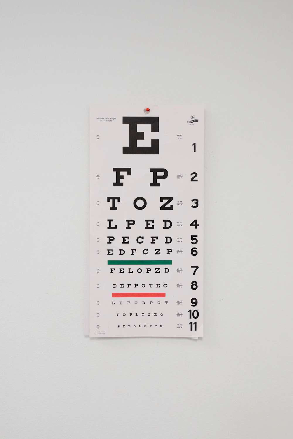 Eye examination equipment in use