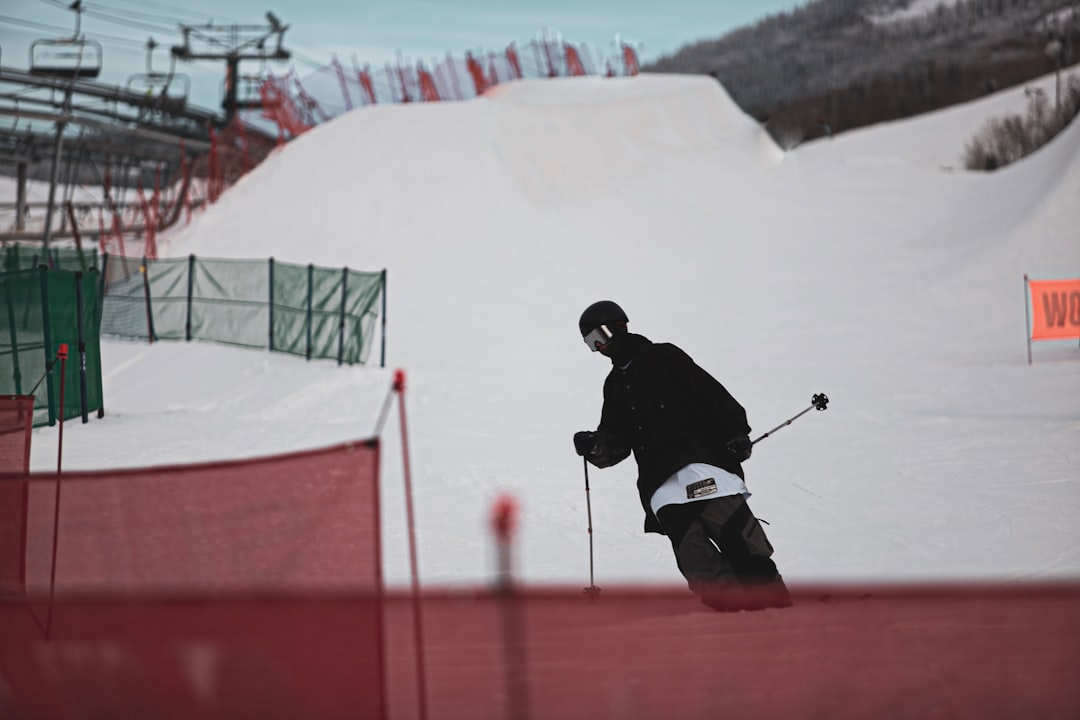 skier on snow covered field