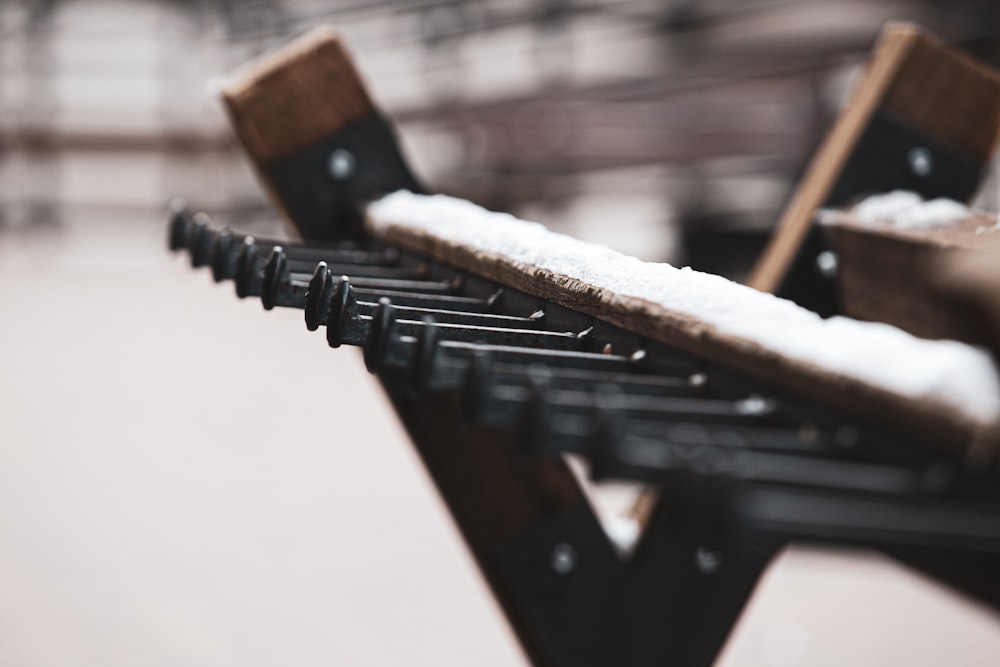 brown wooden fence in close up photography