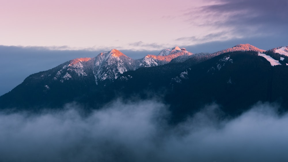 view of mountains during golden hour