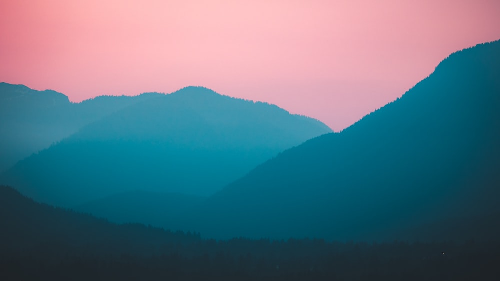 silhouette of mountains