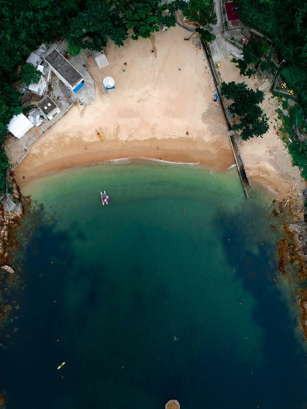 aerial photography of shore at daytime