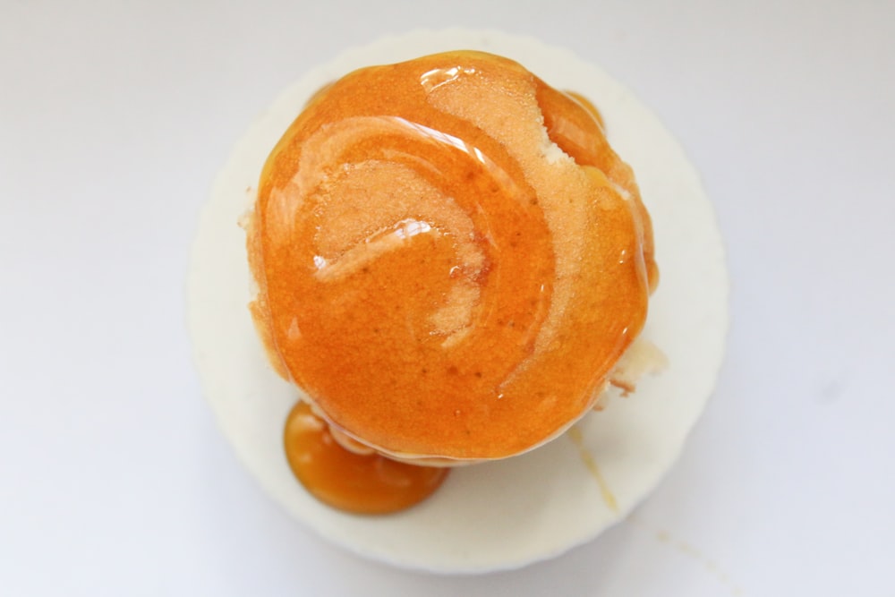 orange candy with syrup