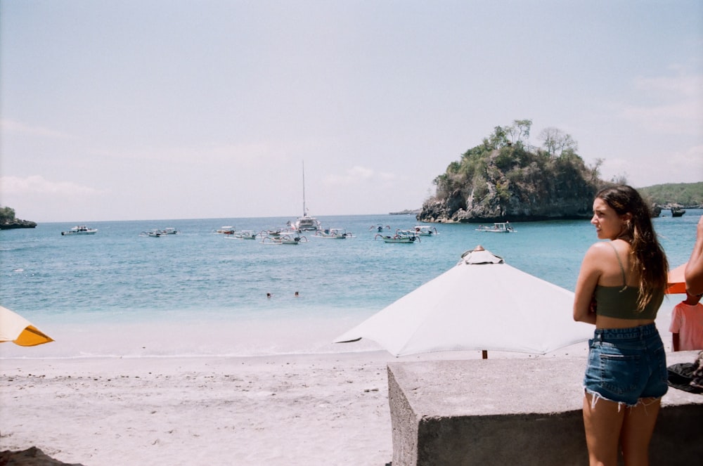 woman near ocean