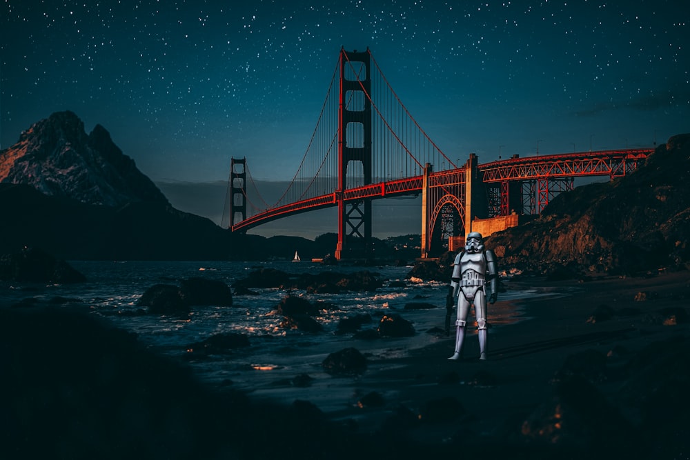 star wars character beside water