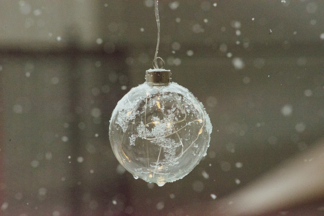 clear bauble close up photo