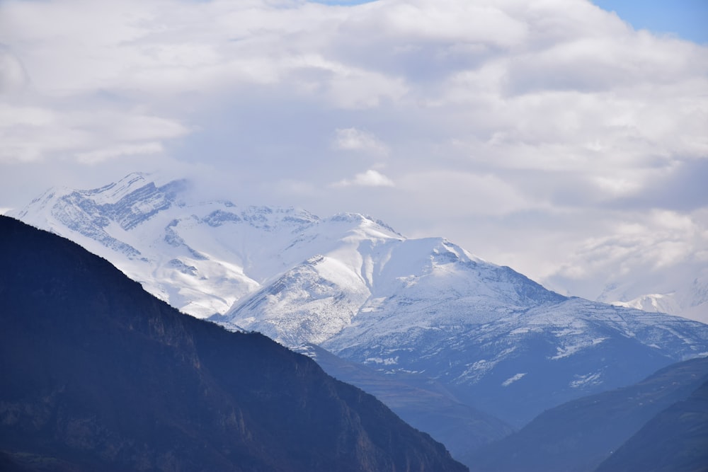 snow-capped mountain during daytime