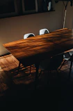 brown wooden table