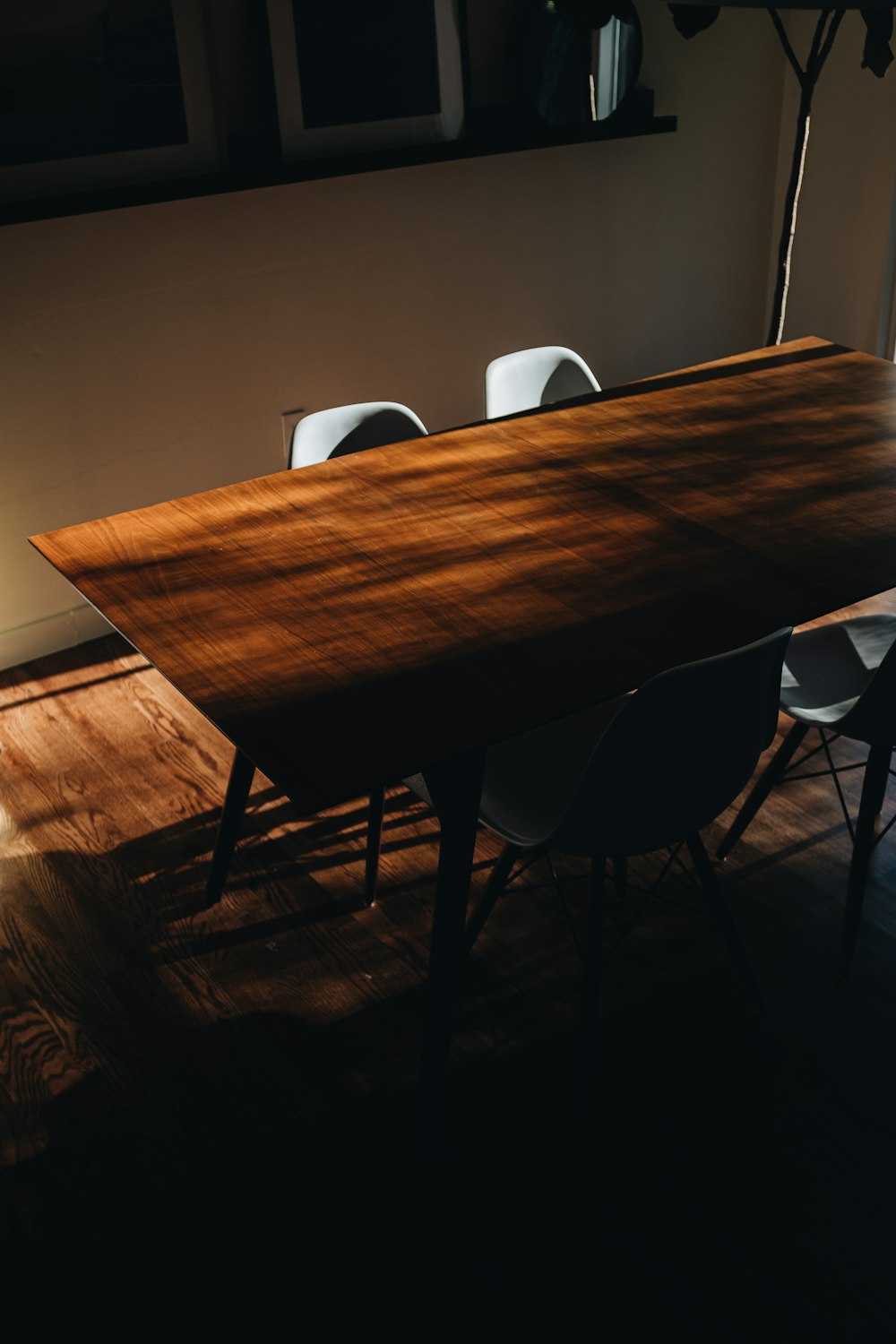 brown wooden table