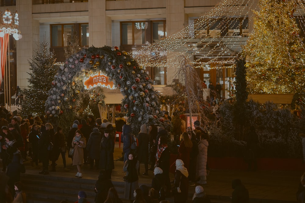 people gathering outdoor