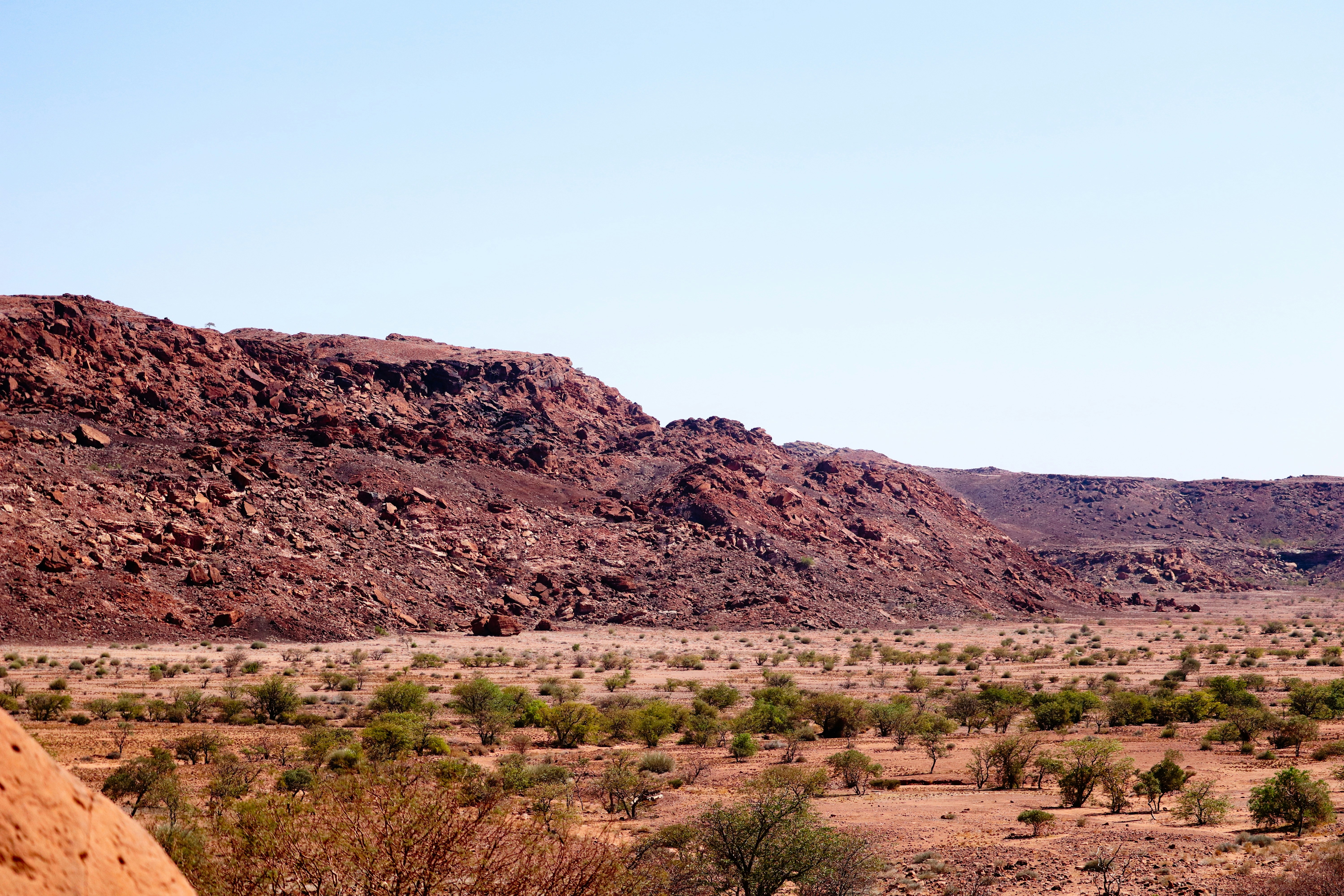 view photography of desert mountain