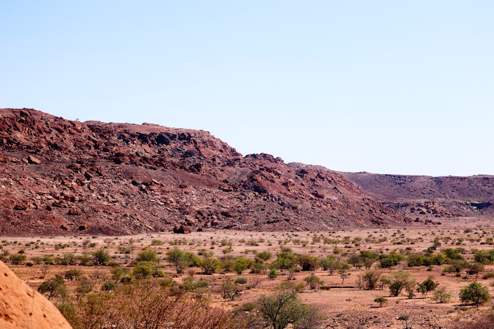 view photography of desert mountain