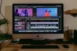 turned-on silver iMac
