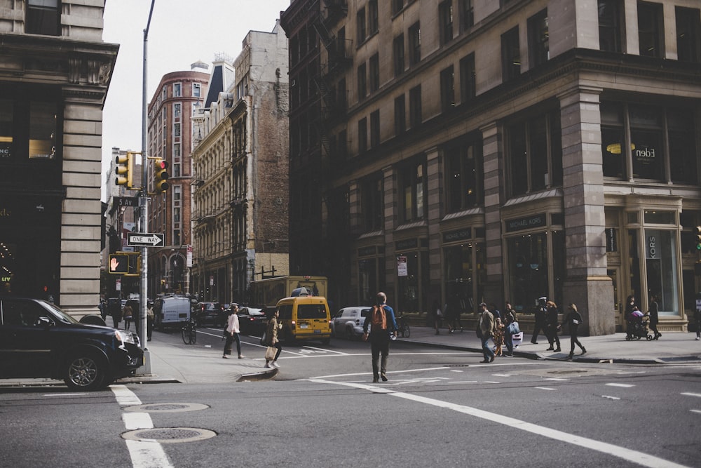 people walking on street