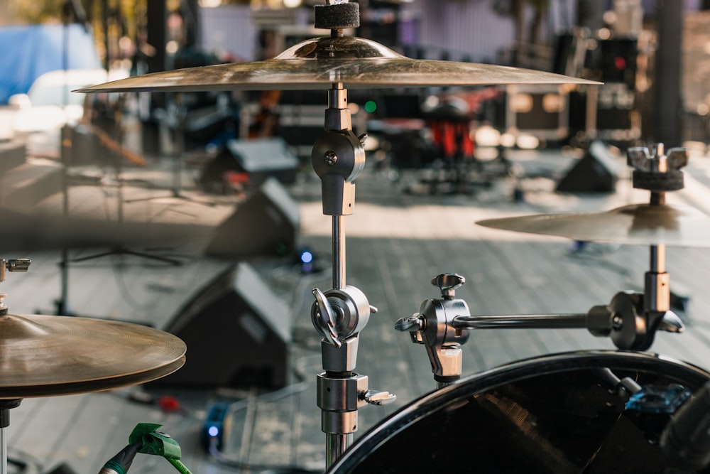 brown drum set