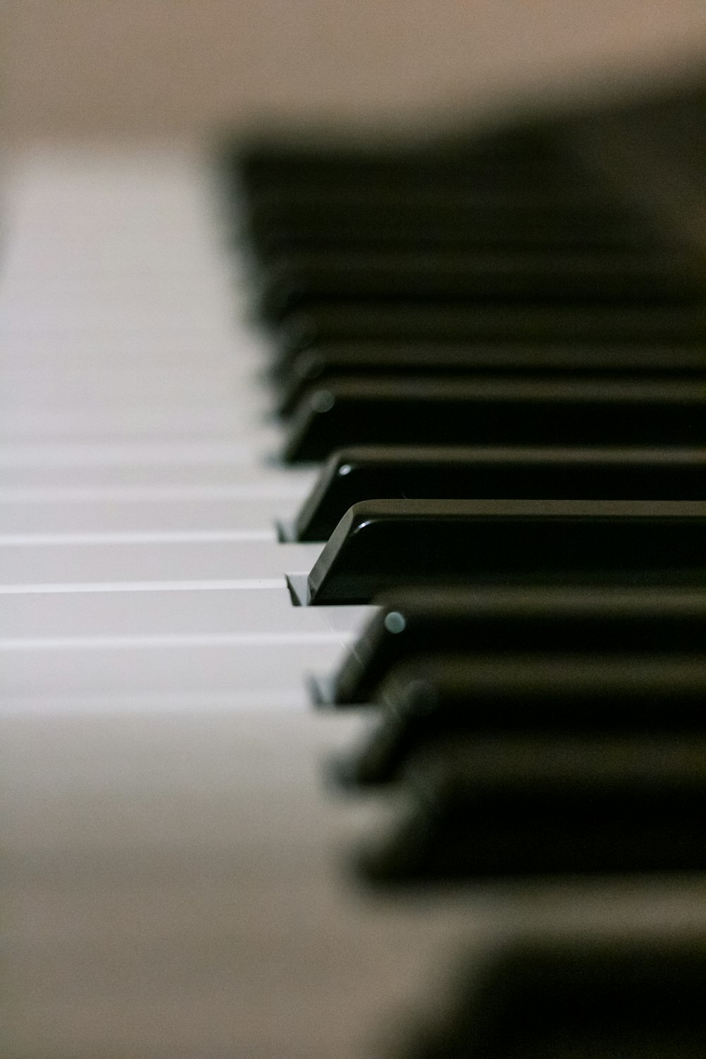 white piano keys