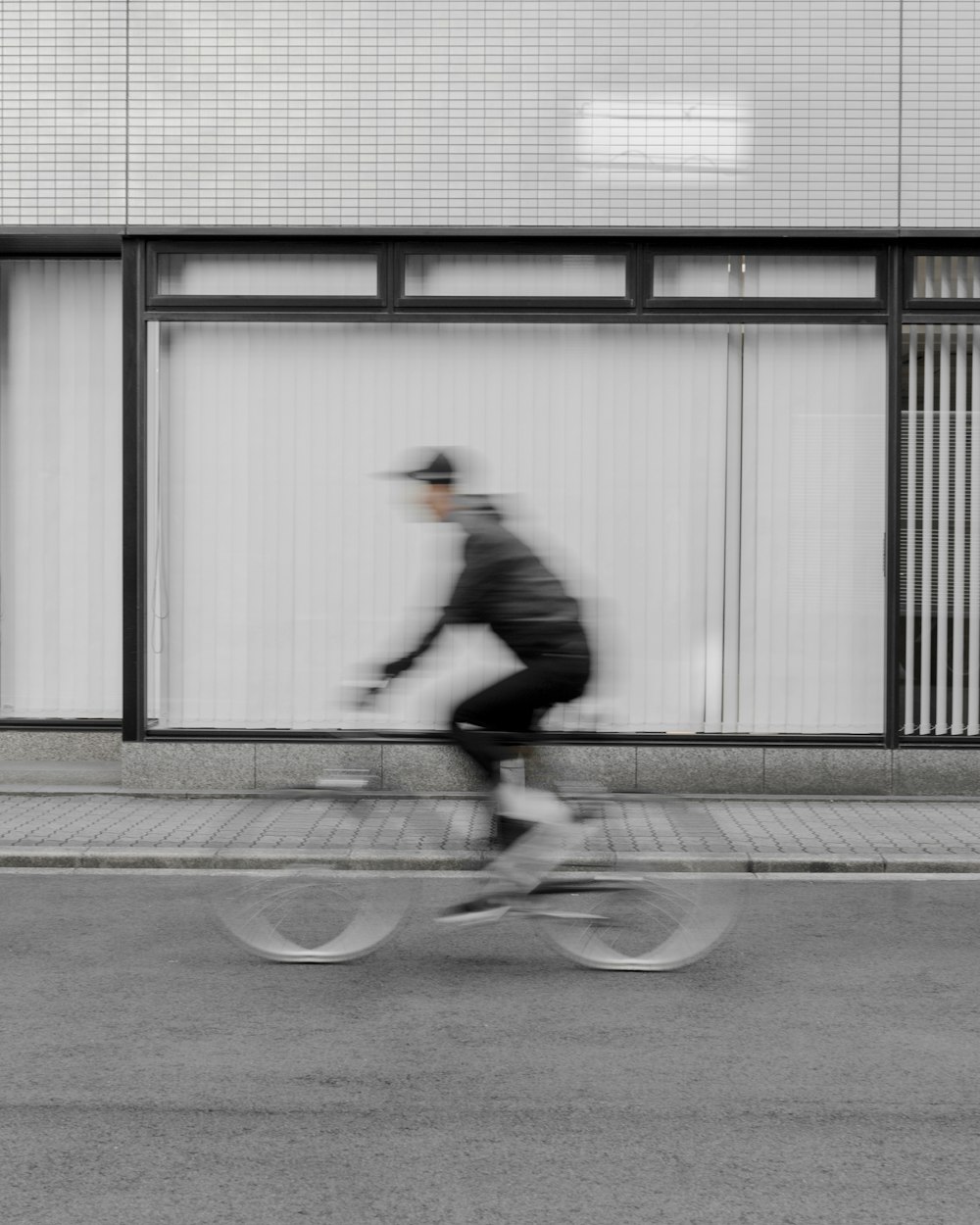 man riding bike