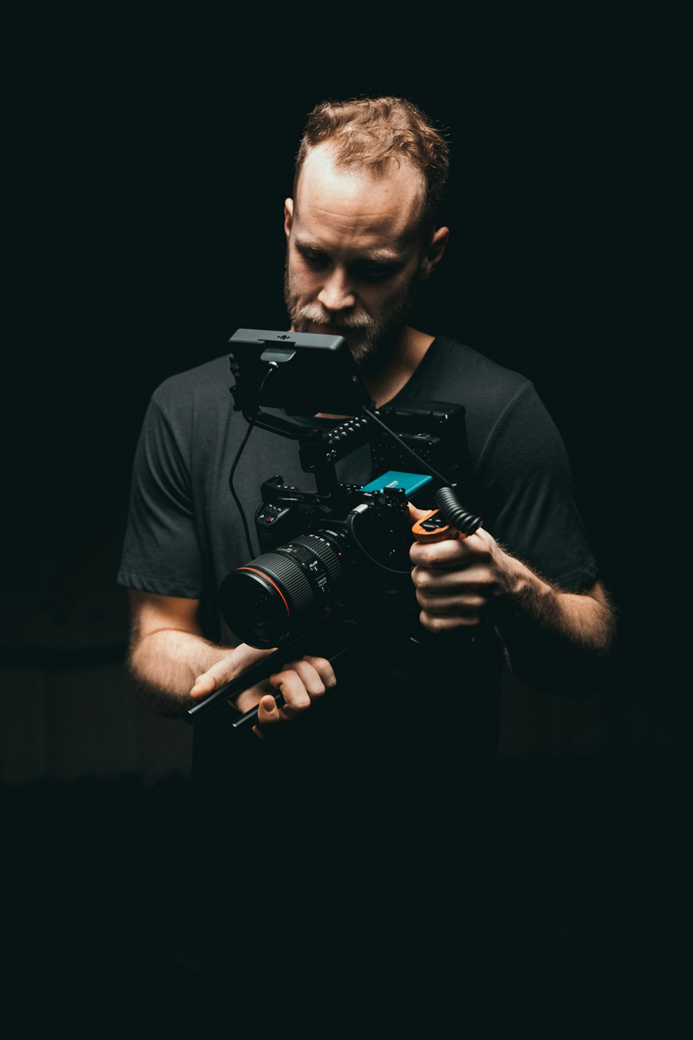 man holding camera