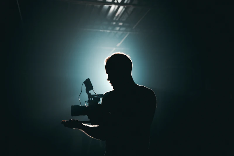 Lançamento de produto sendo filmado em set