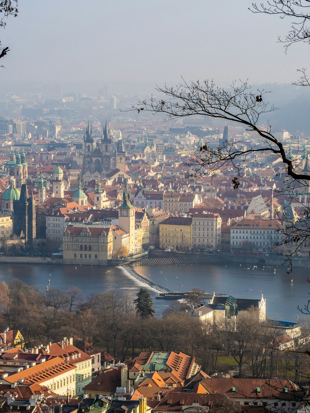 aerial photo of buildings