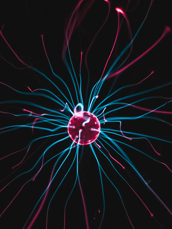 Plasma ball showing electric discharge