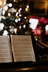 selective focus photo of music note