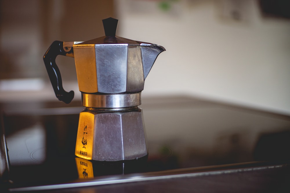 silver moka pot